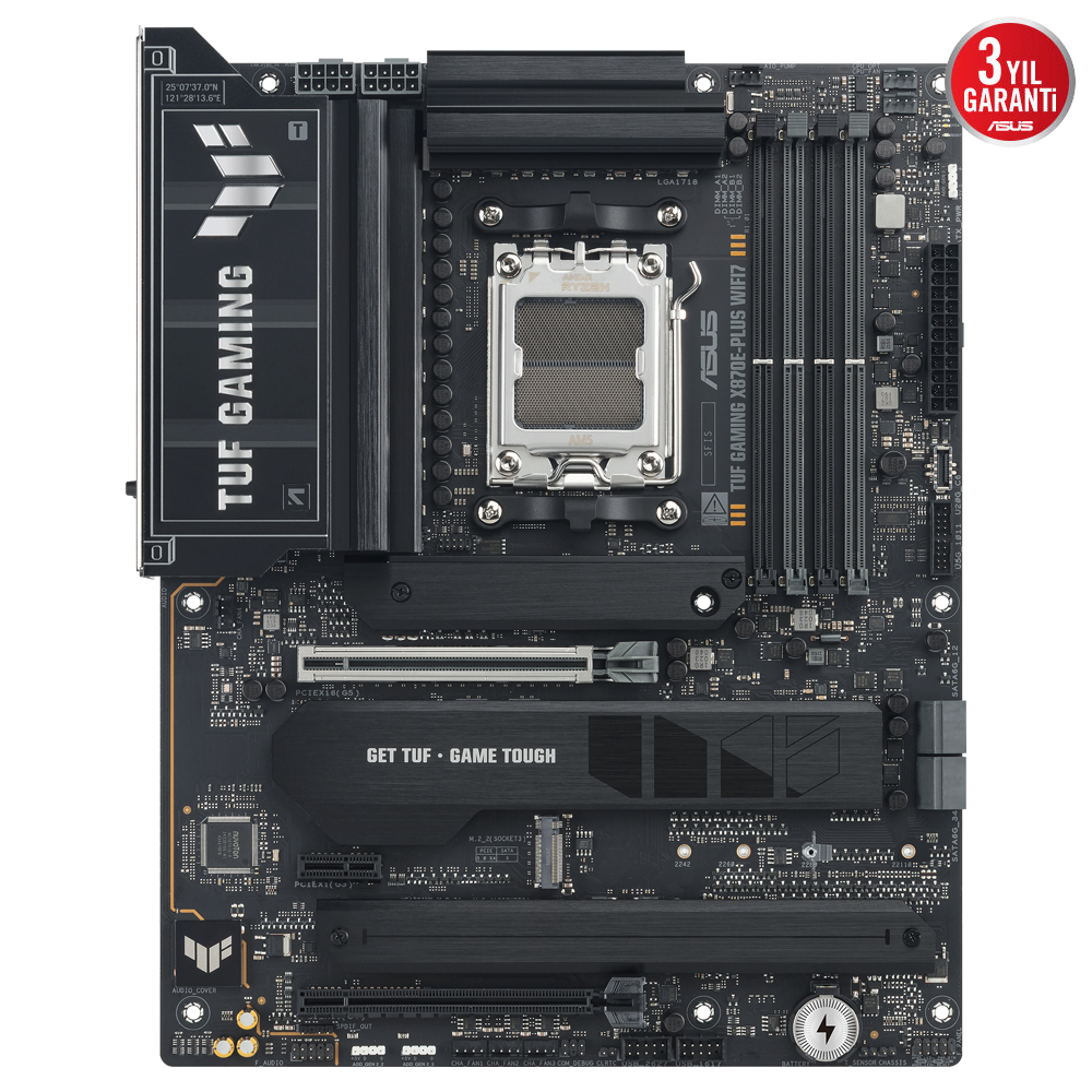 ASUS TUF GAMING X870E-PLUS WIFI7 8000MHz OC DDR5 Soket AM5 M.2 HDMI ATX Anakart
