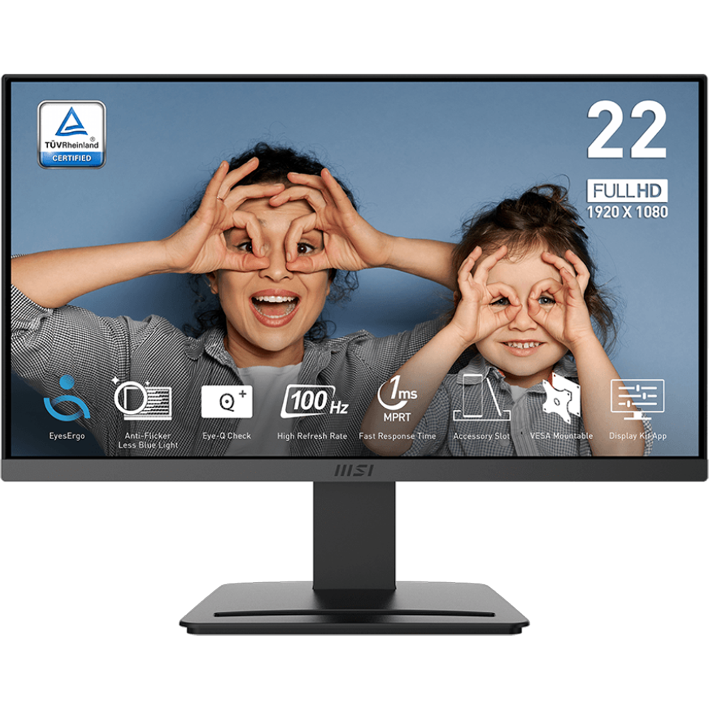 MSI PRO MP223 E2 21.5" 100Hz 1ms HDMI DP Adaptive Sync FHD VA Business Monitör