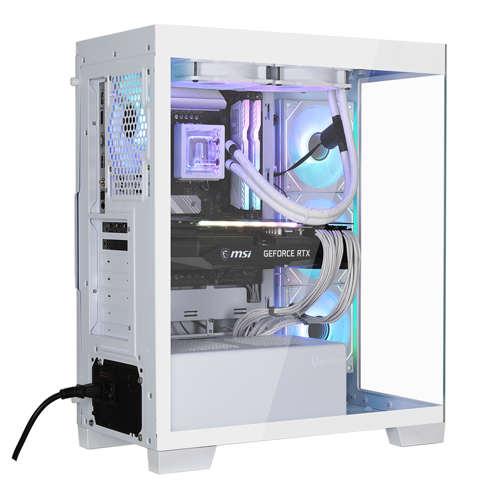 BitFenix W808 850W 80+ Bronze Tempered Glass ARGB USB 3.0 ATX Mid Tower Beyaz Kasa