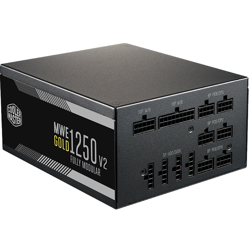 Cooler Master MWE V2 1250W 80+ Gold Full Modüler Gen 5.0 ATX 3.1 140mm Fanlı PSU