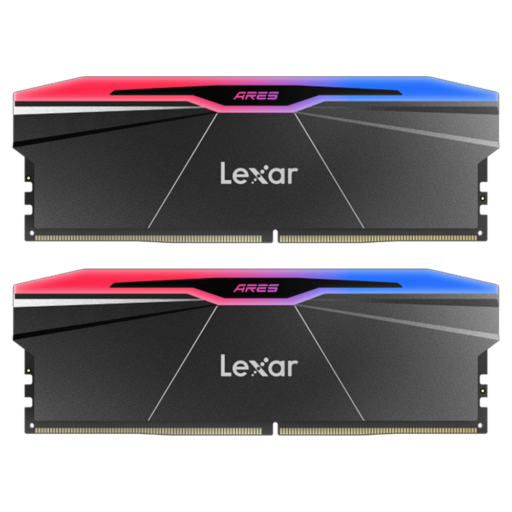 Lexar 64GB (2x32GB) ARES RGB 6400MHz CL32 INTEL XMP/ AMD EXPO DDR5 Siyah Dual Kit Ram