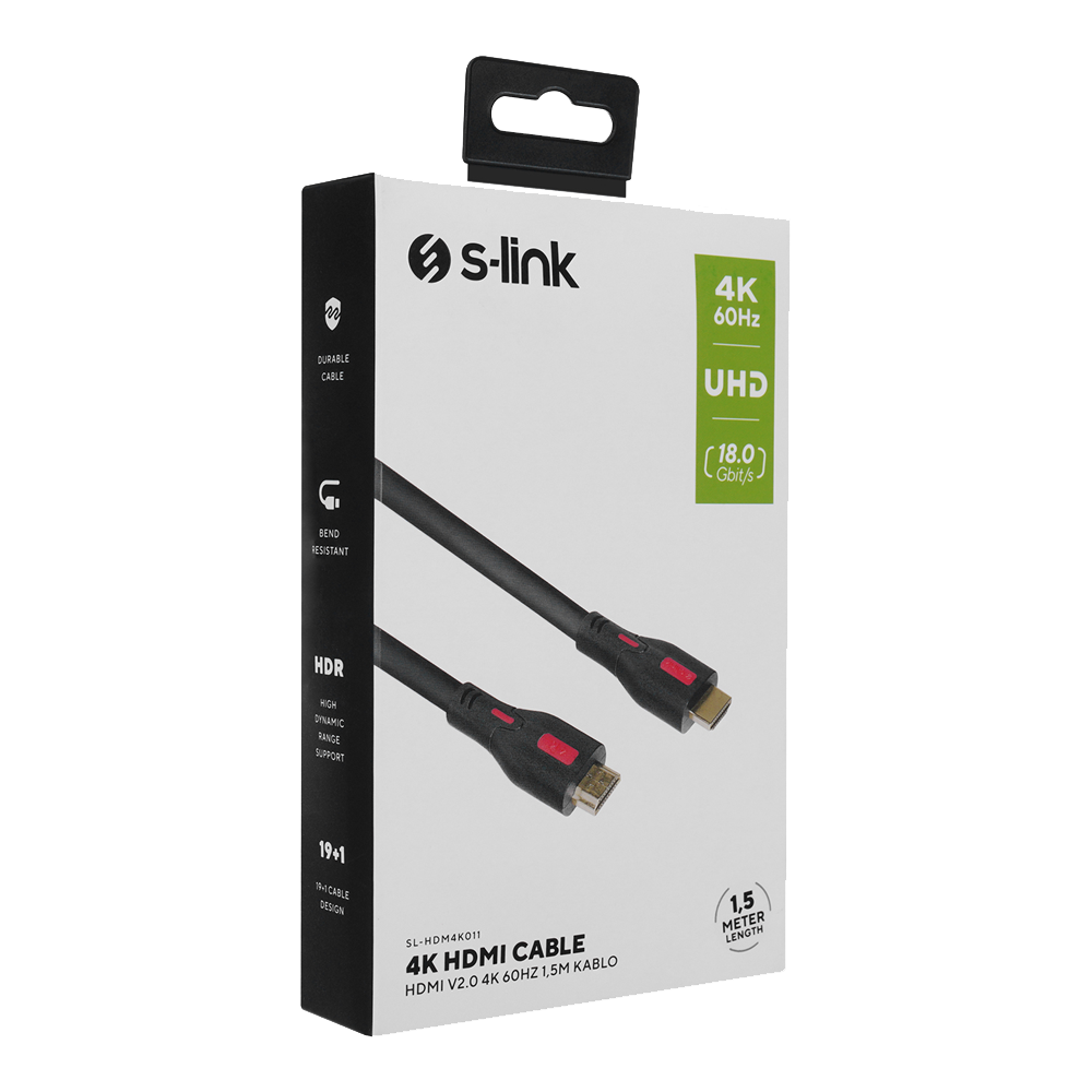 S-LINK SL-HDM4k011 1.5m 4k 60Hz HDMI Kablosu