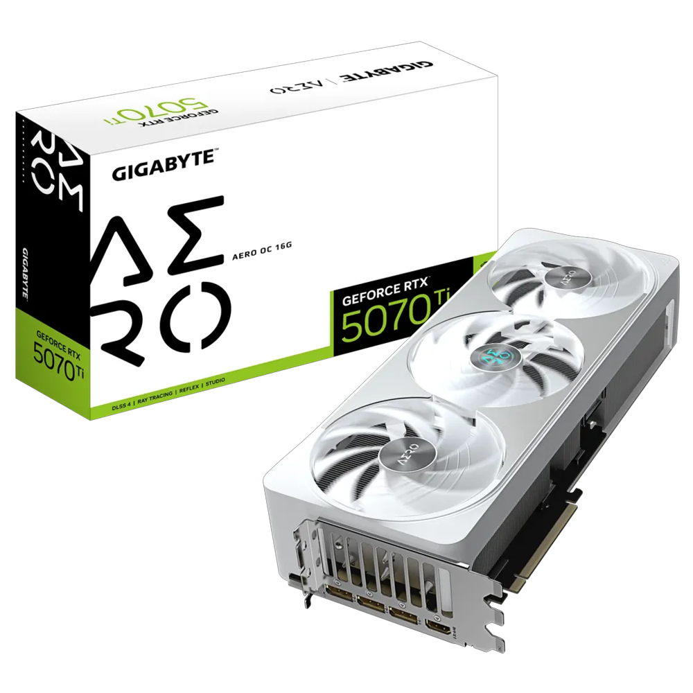 GIGABYTE GeForce RTX 5070 Ti AERO OC 16G GDDR7 DLSS 4 256 Bit Ekran Kartı