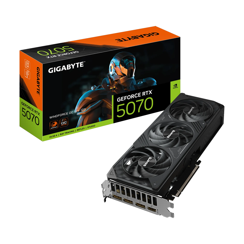 GIGABYTE GeForce RTX 5070 WINDFORCE OC SFF 12G GDDR7 DLSS 4 192 Bit Ekran Kartı