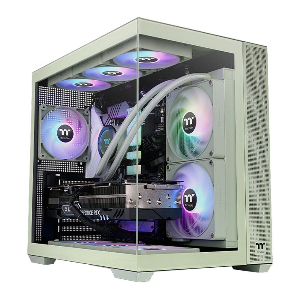 Thermaltake View 380 Matcha Green Tempered Glass ARGB USB 3.2 ATX Mid Tower Kasa