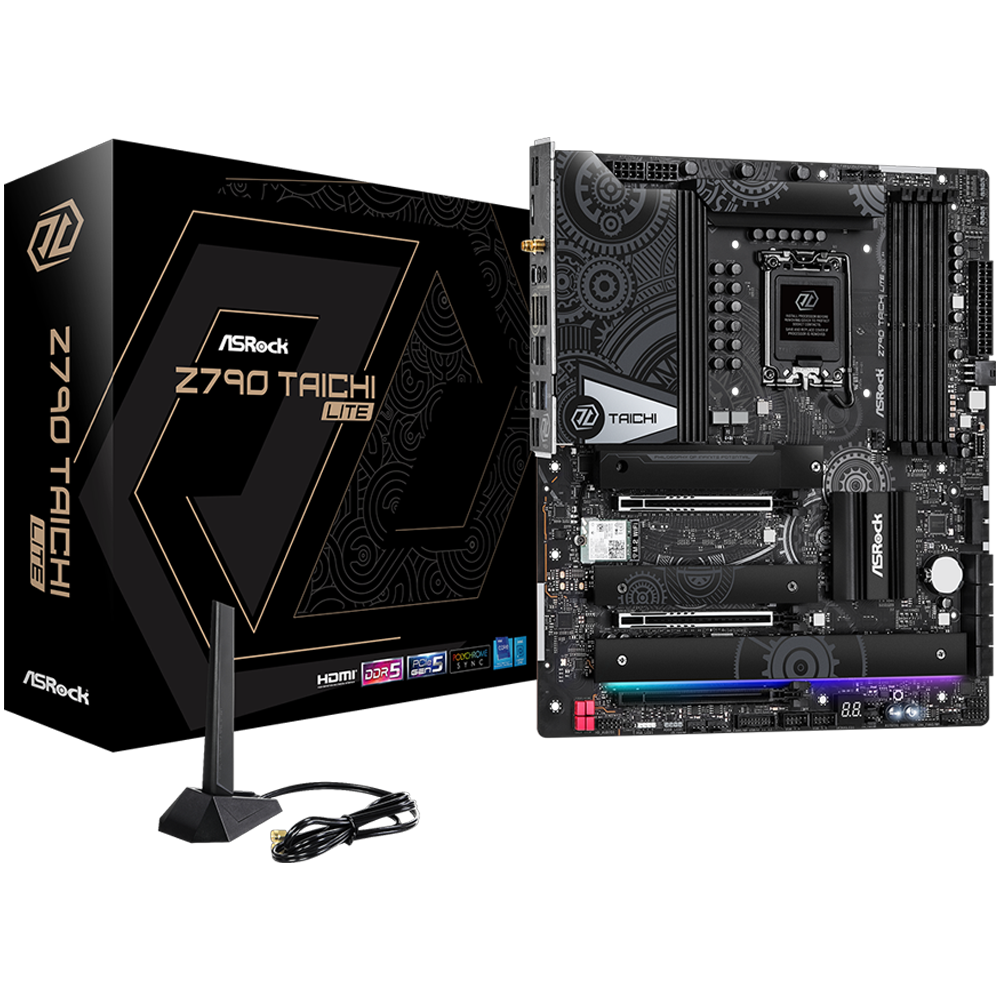 ASROCK Z790 TAICHI LITE WIFI 7200MHz(OC) DDR5 Soket 1700 HDMI M.2 E-ATX Anakart