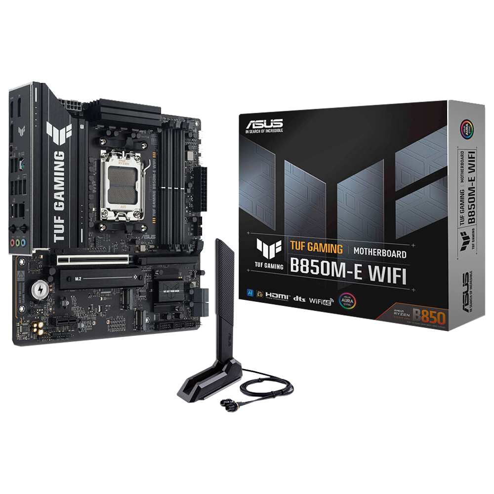 ASUS TUF GAMING B850M-E WIFI 8000MHz OC DDR5 Soket AM5 M.2 HDMI DP mATX Anakart
