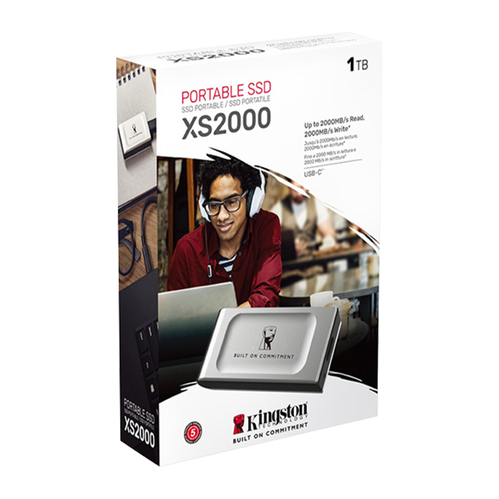 Kingston SXS2000 1TB USB 3.2 Type-C Gri Taşınabilir Harici SSD 2000MB Okuma/2000MB Yazma