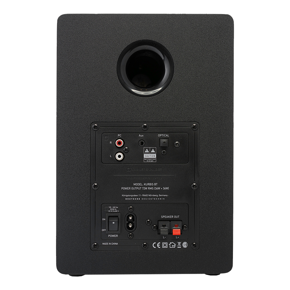Thonet & Vander Kurbis Bluetooth 5.0 Uzaktan Kumandalı RCA 72W Siyah 2.0 RMS Hoparlör