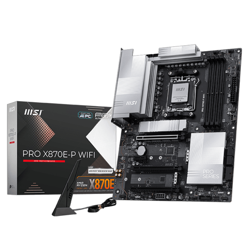 MSI PRO X870E-P WIFI 8200MHz DDR5 Soket AM5 M.2 Type-C HDMI ATX Anakart