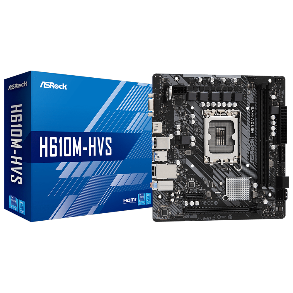ASROCK H610M-HVS M.2 3200MHz DDR4 Soket 1700 M.2 USB 3.2 HDMI MATX Anakart
