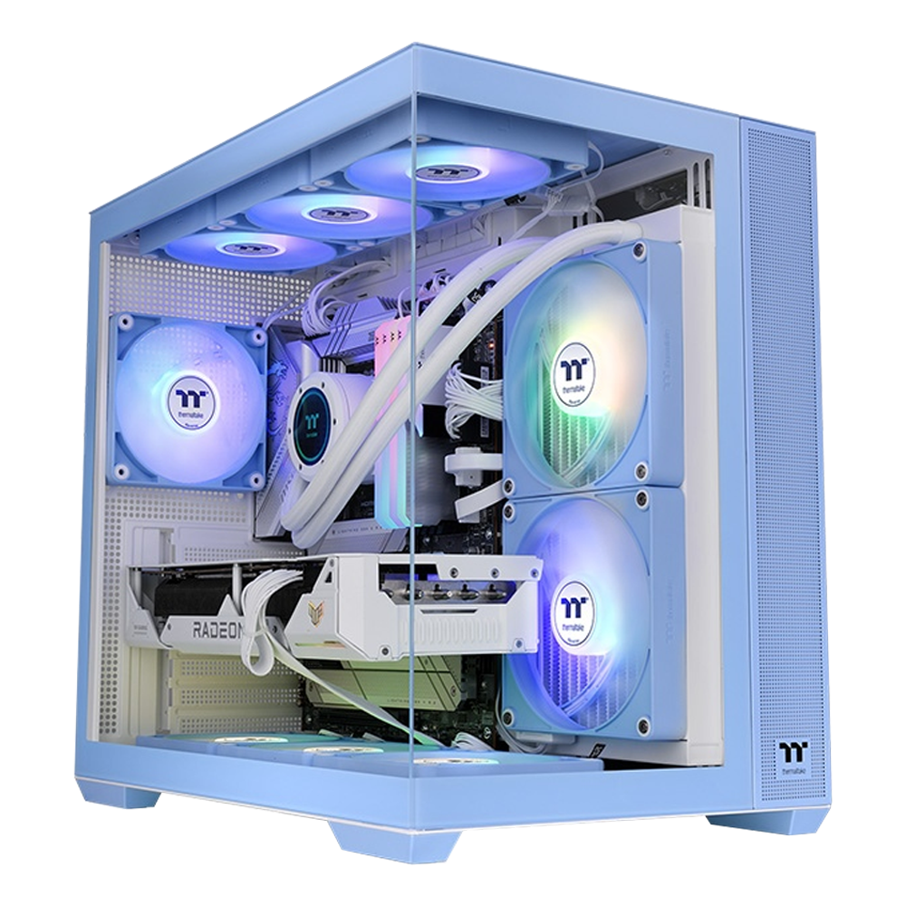 Thermaltake View 380 Hydrangea Blue Tempered Glass ARGB USB 3.2 ATX Mid Tower Kasa