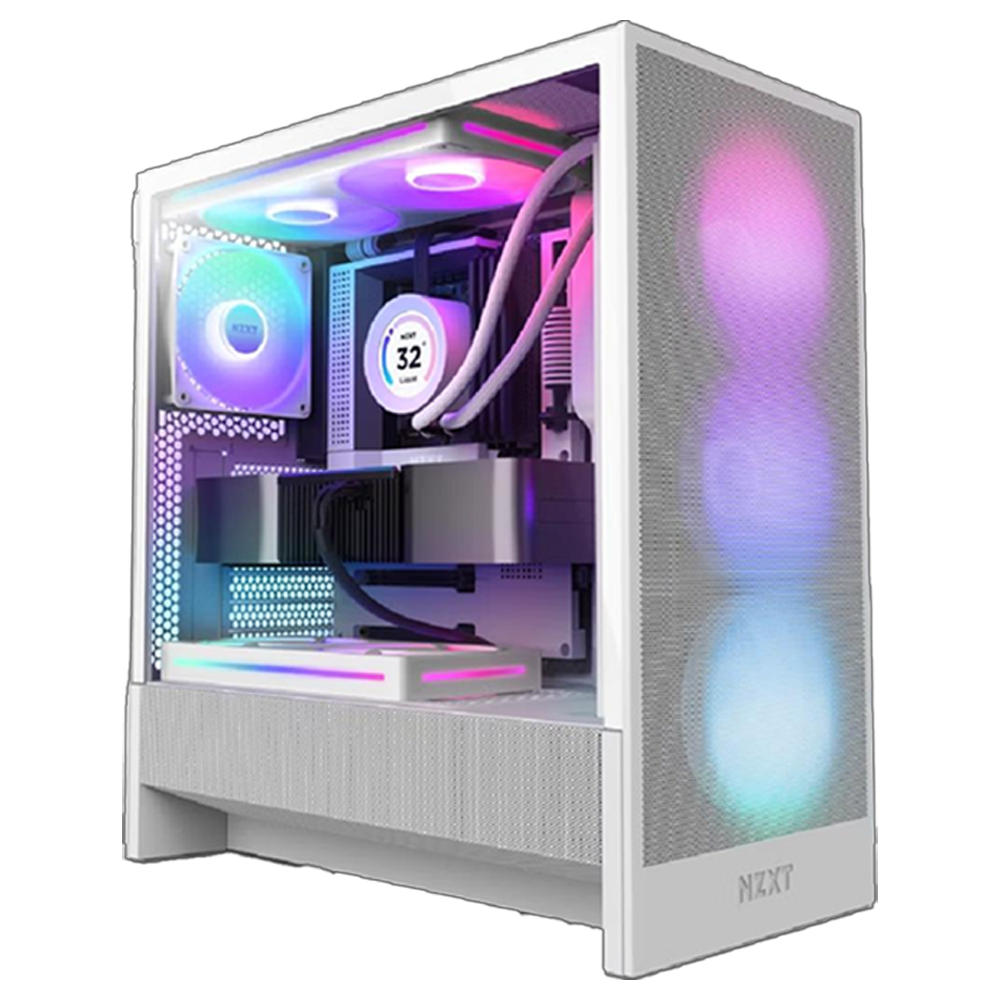NZXT H5 Flow RGB Edition 750W 80+ Bronze ATX USB 3.2 USB-C Beyaz Mid Tower Kasa