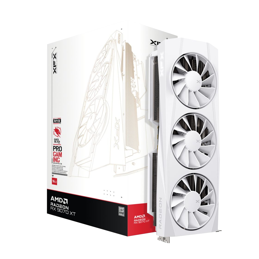XFX QuickSilver Radeon RX 9070 XT WHITE Gaming 16GB GDDR6 256 Bit Ekran Kartı