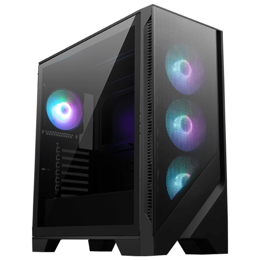 MSI MAG FORGE 321R AIRFLOW Tempered Glass ARGB Fan USB 3.2 Siyah ATX Bilgisayar Kasası