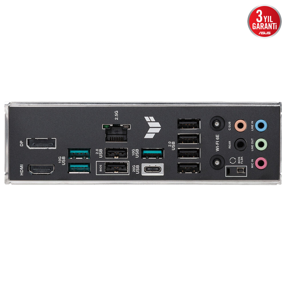 ASUS TUF GAMING B650E PLUS WIFI 8000MHz OC DDR5 Soket AM5 M.2 HDMI DP mATX Anakart
