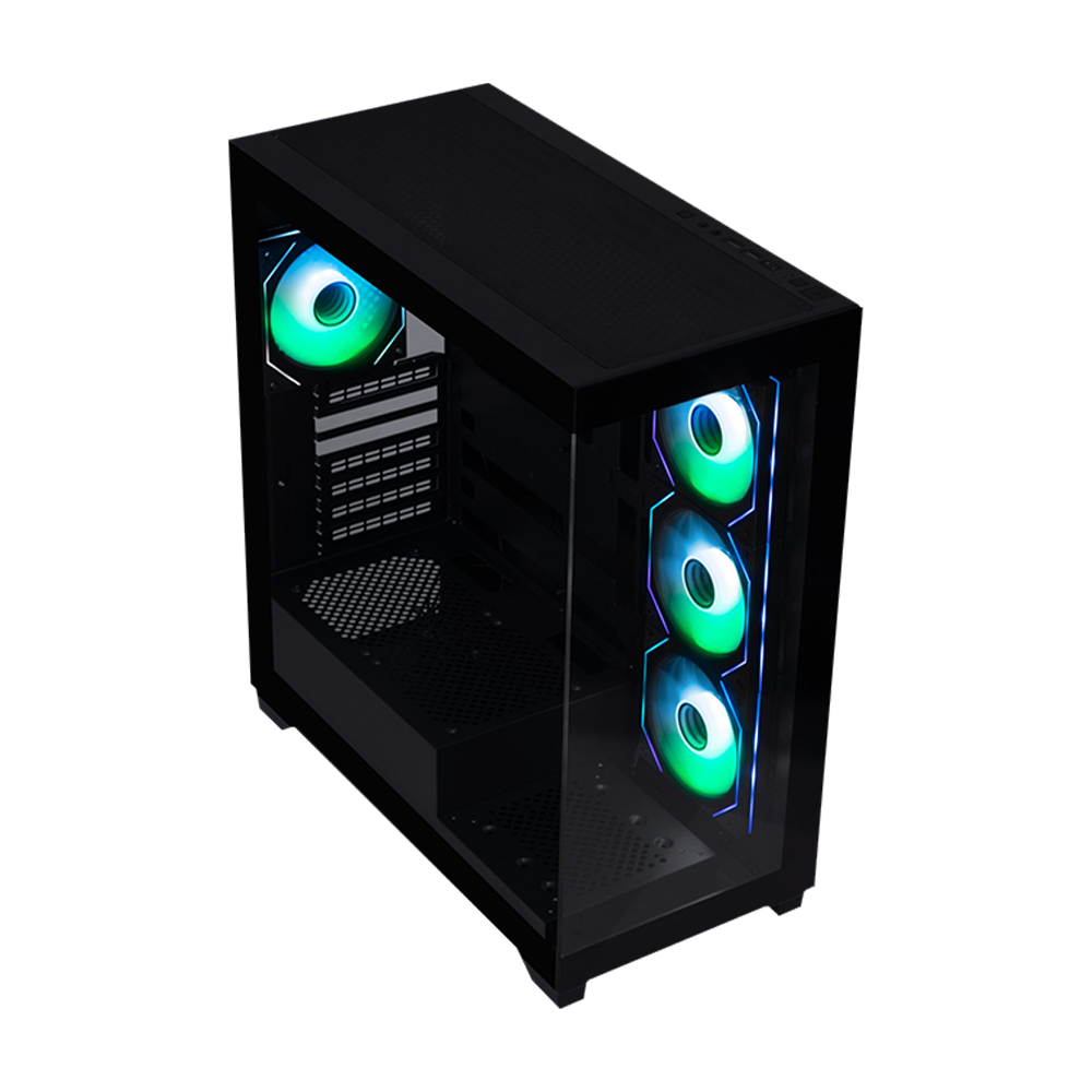 BitFenix CUBE Premium 600W 80+ Tempered Glass FRGB USB 3.0 Mesh ATX Mid Tower Siyah Kasa