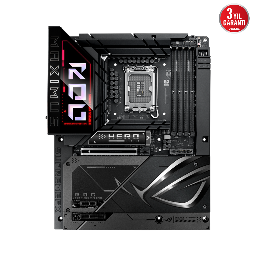 ASUS ROG MAXIMUS Z890 HERO BTF 9200MHz OC WiFi 7 DDR5 Soket 1851 M.2 HDMI Thunderbolt 4 ATX Anakart