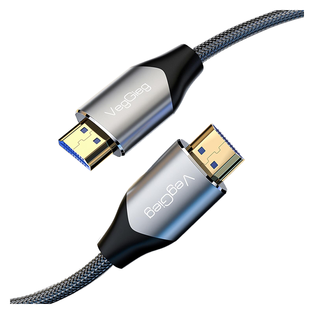 VegGieg 48Gbps HDR 8K 60Hz HDMI 2.1 Örgülü Kablo 2 Metre