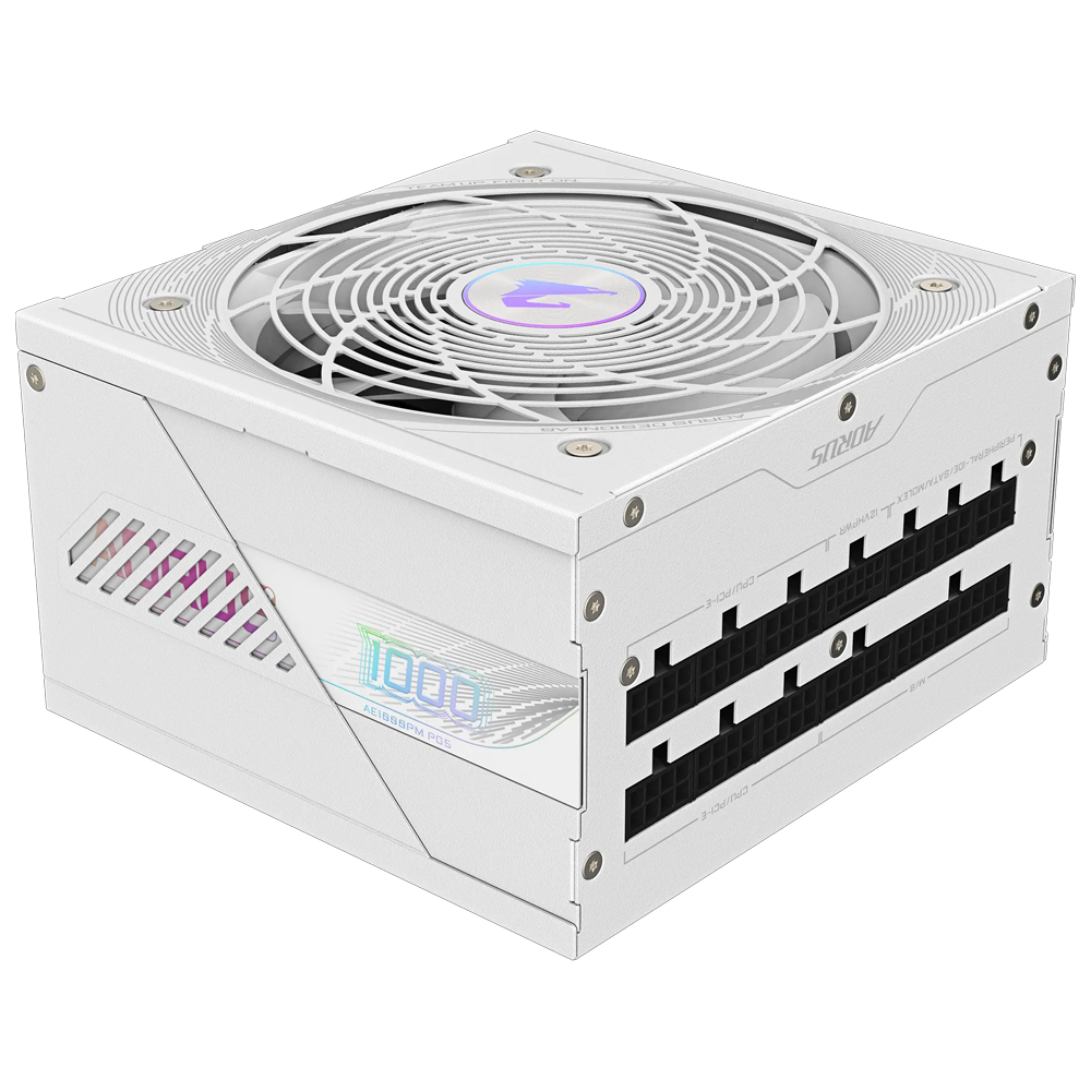 GIGABYTE AORUS ELITE 1000W 80+ Platinum Gen 5.0 ATX 3.1 Full Modüler 120mm Fanlı Beyaz PSU
