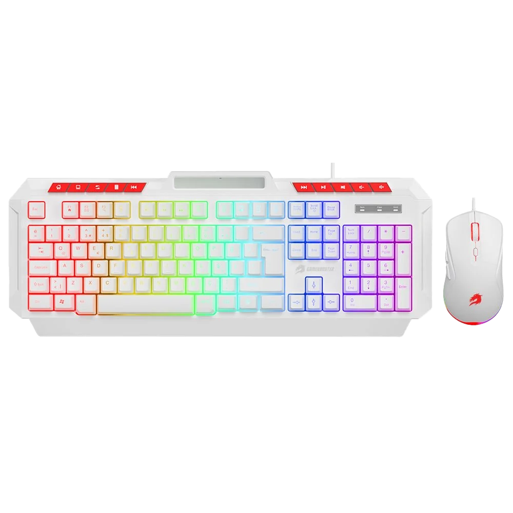 GameBooster KM-11W Knight Beyaz Klavye Mouse Set