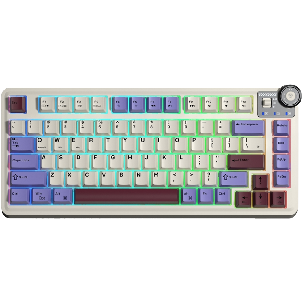 Aula AU75 3 Modlu RGB Mekanik TKL Seiya Switch Bej Kablosuz Gaming Klavye 