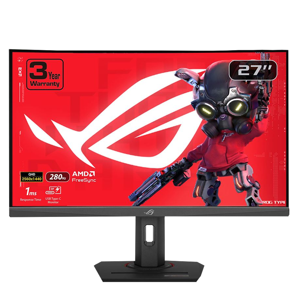 ASUS ROG Strix XG27WCMS 27" 280Hz 1ms HDMI DP USB-C FreeSync Premium G-Sync AdaptiveSync HDR10 FHD Fast VA Gaming Monitör