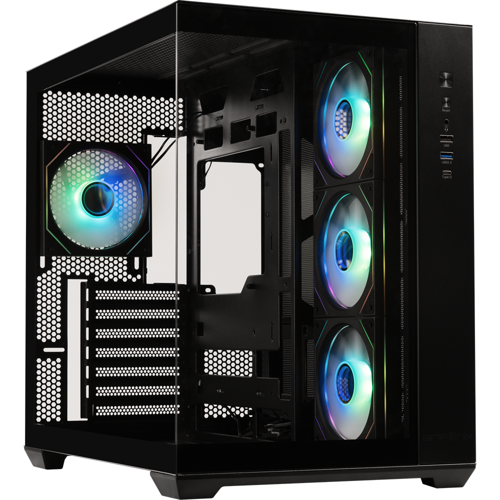 BitFenix AL118 850W 80+ Bronze Tempered Glass ARGB USB 3.0 ATX Mid Tower Siyah Kasa