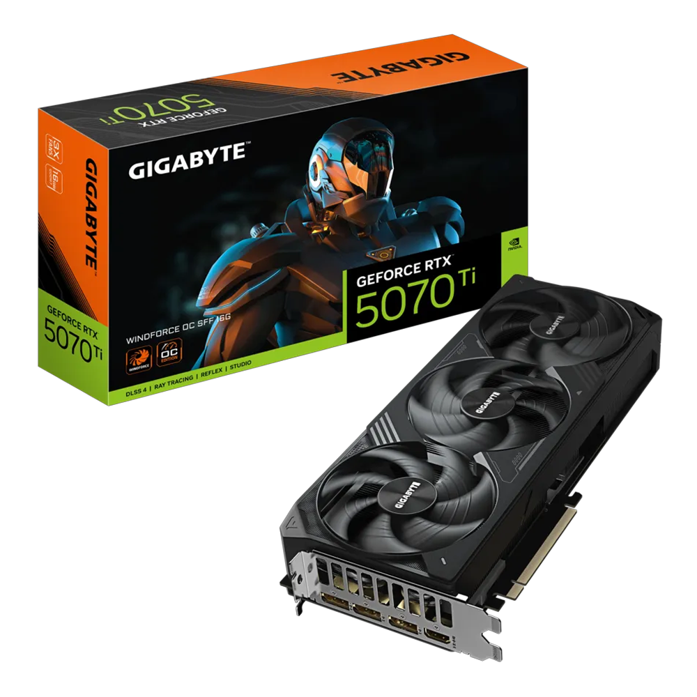 GIGABYTE GeForce RTX 5070 Ti WINDFORCE OC SFF 16G GDDR7 DLSS 4 256 Bit Ekran Kartı