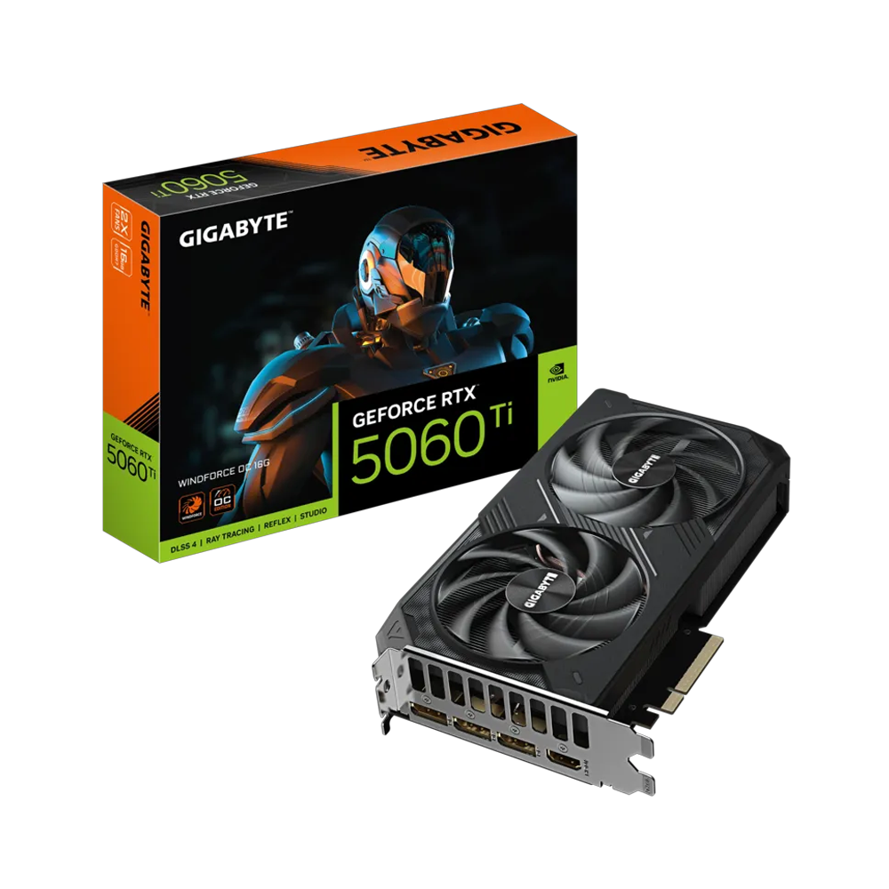 GIGABYTE GeForce RTX 5060 Ti WINDFORCE OC 16G GDDR7 DLSS 4 128 Bit Ekran Kartı