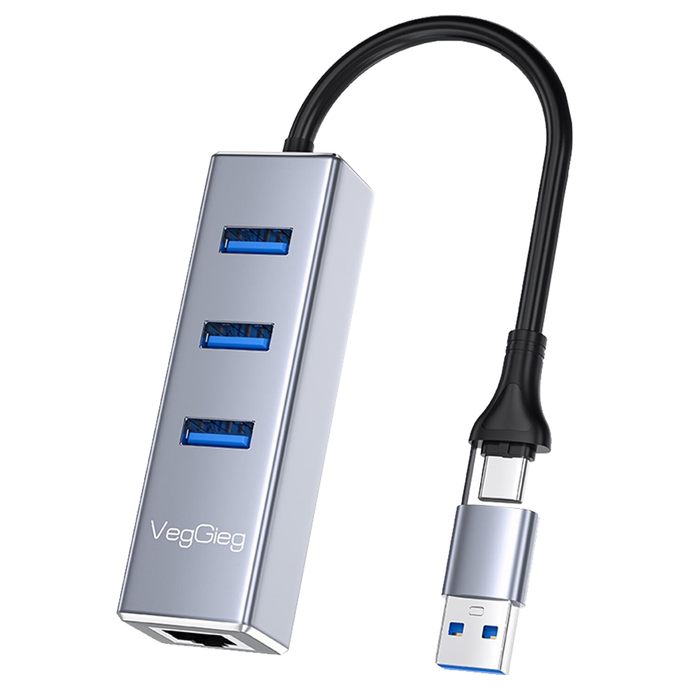 VegGieg USB 3.0 Type-C Gigabit Ethernet Adaptörü Çoklayıcı Hub 