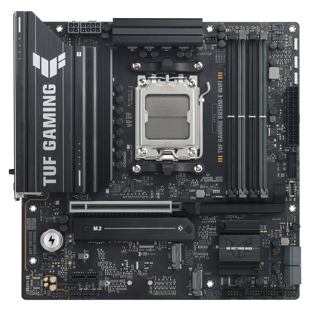 ASUS TUF GAMING B850M-E WIFI 8000MHz OC DDR5 Soket AM5 M.2 HDMI DP mATX Anakart