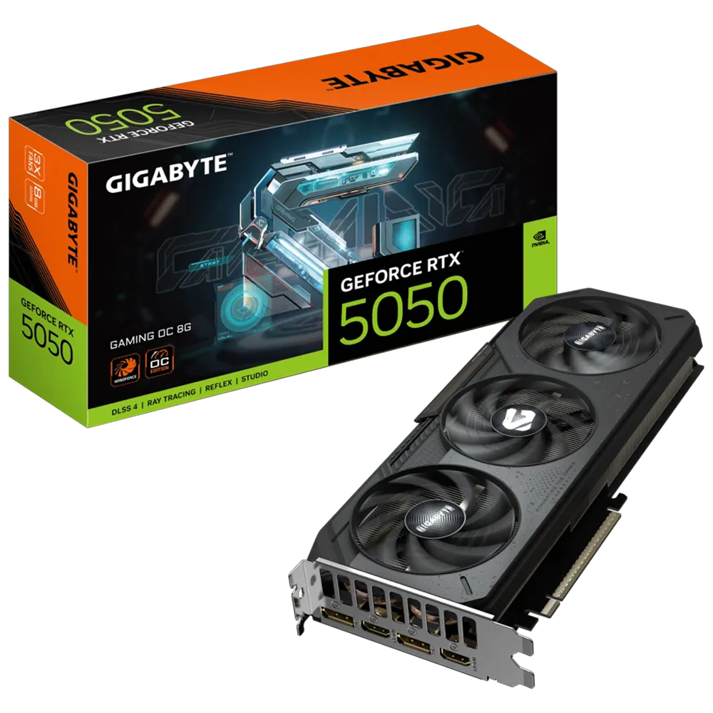 GIGABYTE GeForce RTX 5050 GAMING OC 8G GDDR6 DLSS 4 128 Bit Ekran Kartı