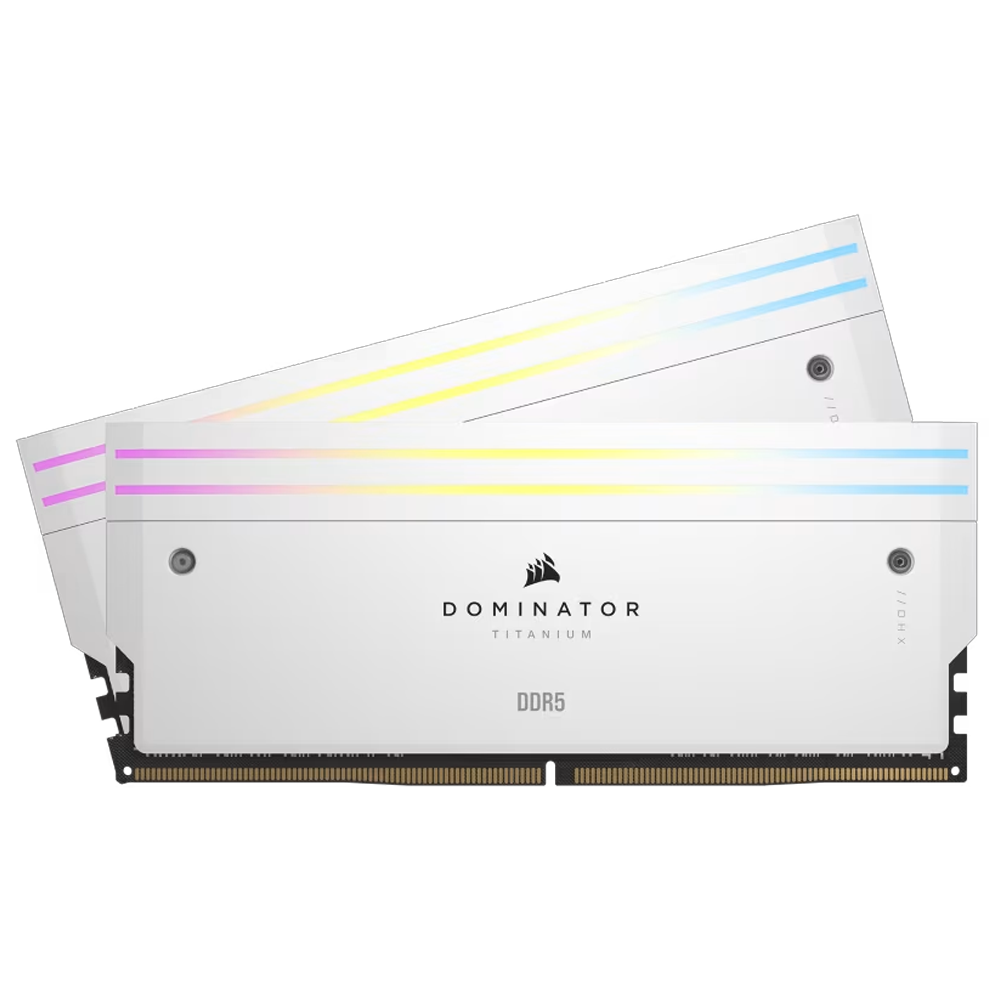 CORSAIR Dominator Titanium 96GB (2x48GB) RGB 6000MHz CL30 EXPO/XMP DDR5 Beyaz Dual Kit Ram