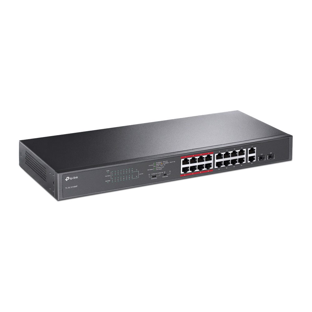 TP-LINK TL-SL1218MP 16 Port 10/100 Mbps Gigabit Yönetilemez Switch