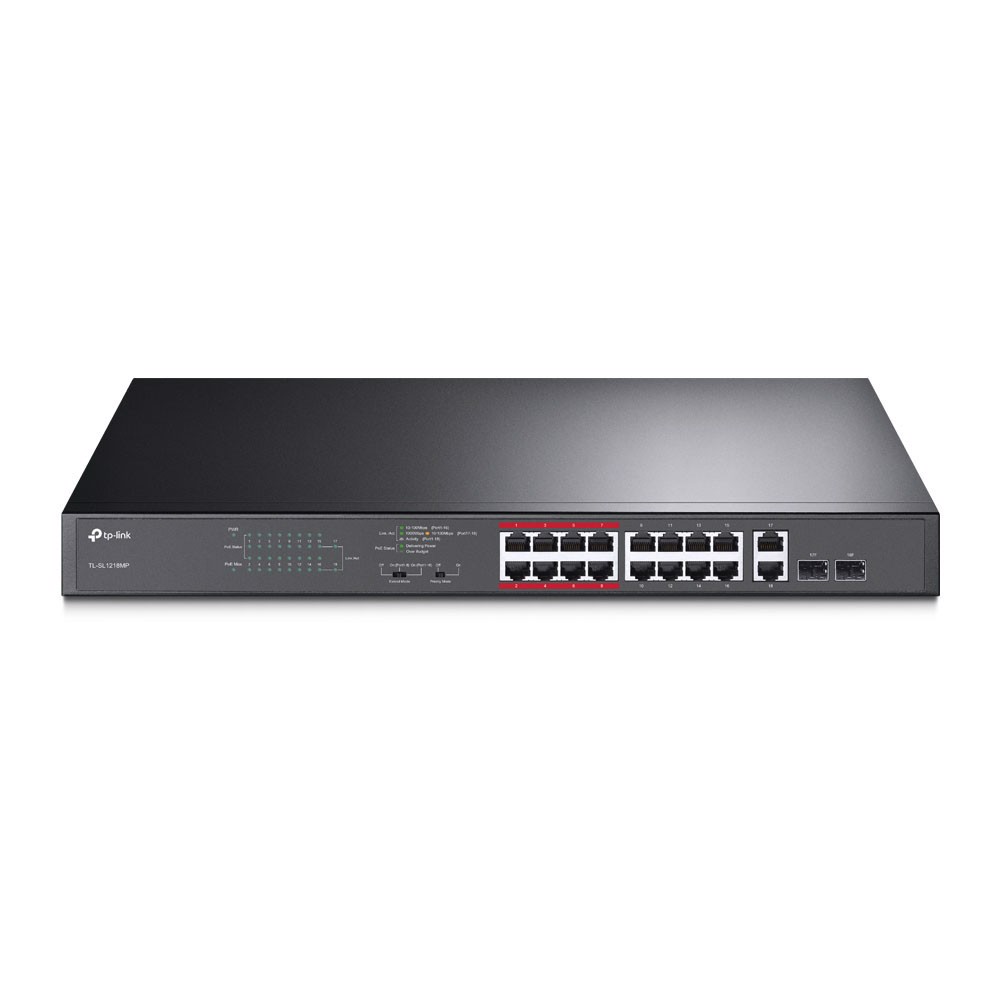 TP-LINK TL-SL1218MP 16 Port 10/100 Mbps Gigabit Yönetilemez Switch