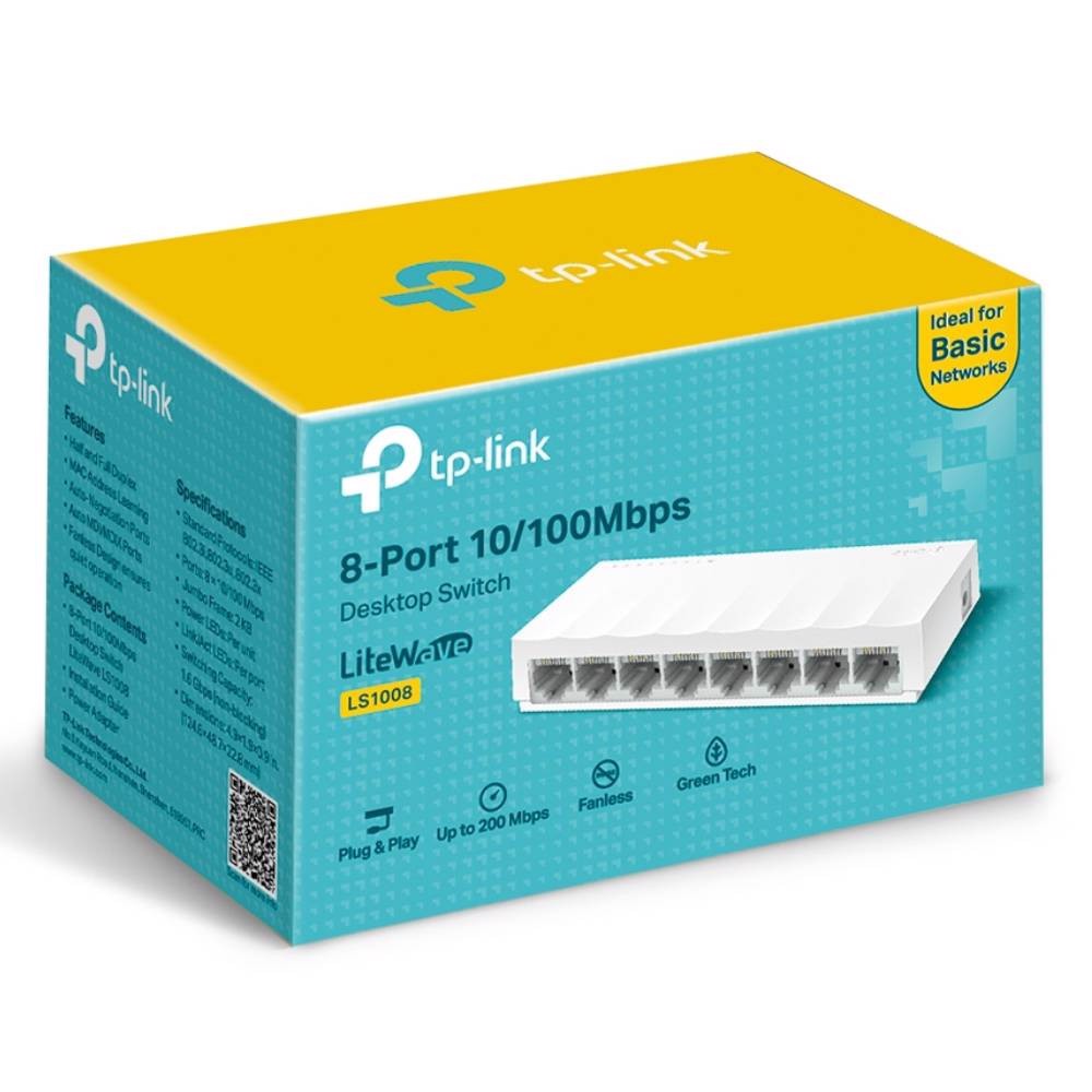 TP-LINK LS1008 8 Port 10/100 Mbps Masaüstü Yönetilemez Switch