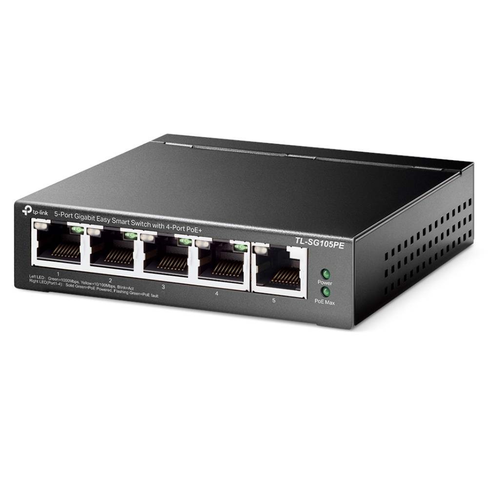 TP-LINK TL-SG105PE 5 Port 10/100/1000 Mbps Gigabit Poe Plus Easy Smart Yönetilemez Switch
