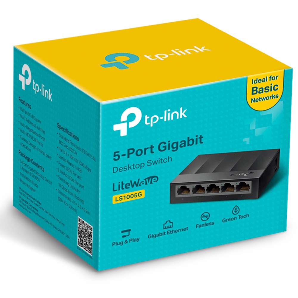 TP-LINK LS1005G 5-Port 10/100/1000Mbps Masaüstü Switch