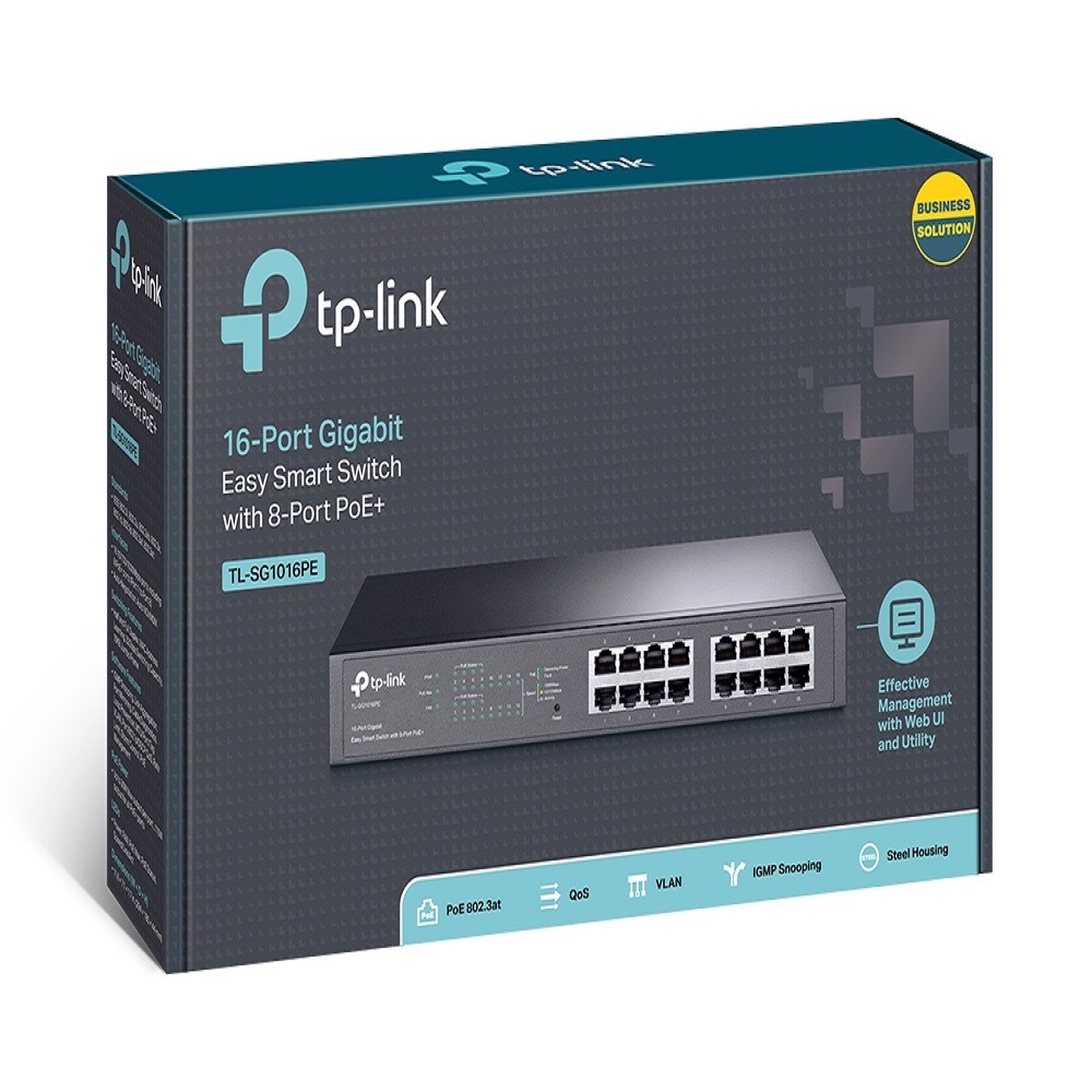 TP-LINK TL-SG1016PE 16 Port 10/100/1000Mbps Smart POE with 8-Port POE Switch