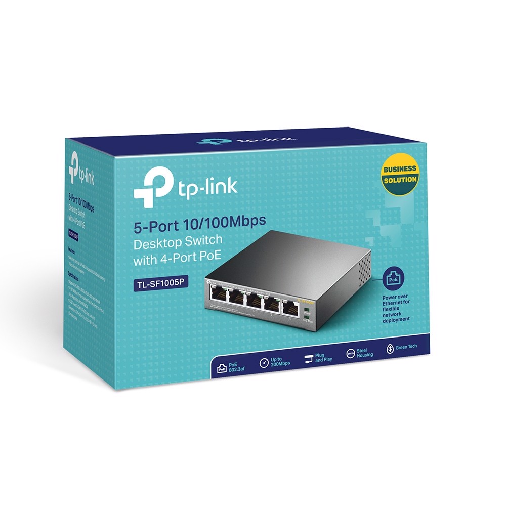 TP-LINK TL-SF1005P 5 Port 10/100Mbps 4 Port Poe Switch 