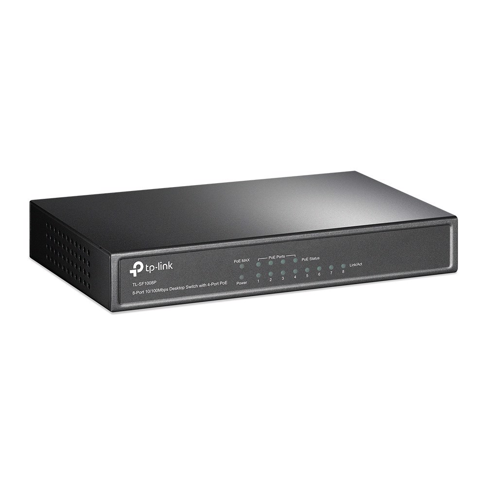 TP-LINK TL-SF1008P 4 Port PoE 8 Portlu 10/100Mbps Masaüstü Switch