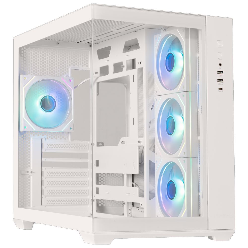 BitFenix AL118 850W 80+ Bronze Tempered Glass ARGB USB 3.0 ATX Mid Tower Beyaz Kasa