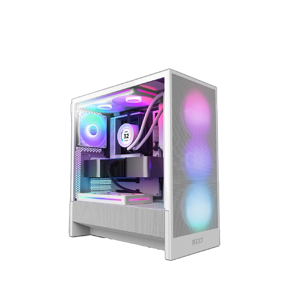NZXT H5 Flow RGB Edition ATX USB 3.2 USB-C Beyaz Mid Tower Kasa