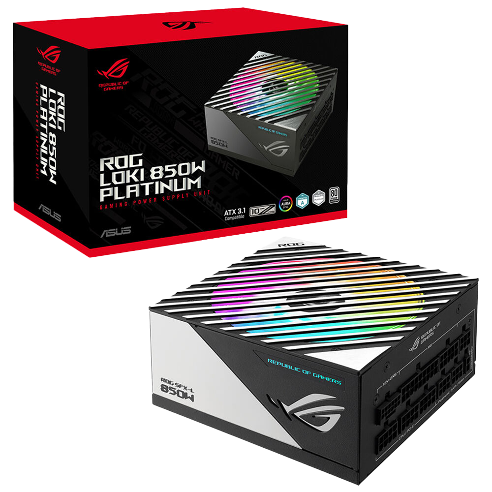 ASUS ROG LOKI SFX-L 850W 80+ Platinum ATX3.1 Gen 5.1 ARGB Full Modüler 120mm Fanlı PSU
