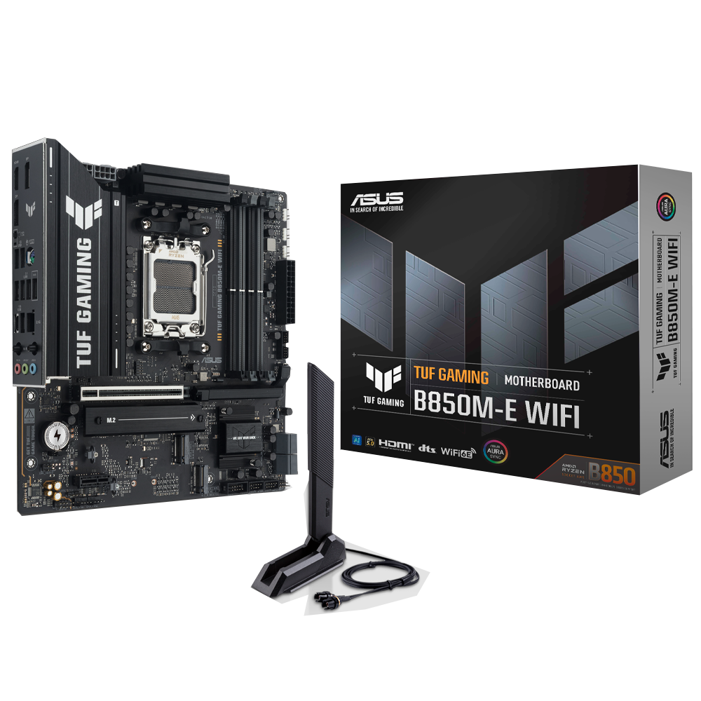 ASUS TUF GAMING B850M-E WIFI 8000MHz OC DDR5 Soket AM5 M.2 HDMI DP mATX Anakart