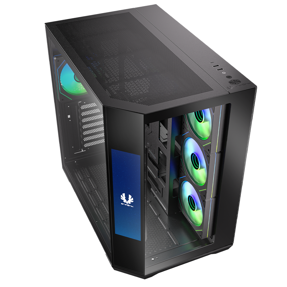 BitFenix Digital T10 EF 850W 80+ Bronze 8.8" Ekranlı Tempered Glass ARGB USB 3.1 ATX Mid Tower Siyah Kasa