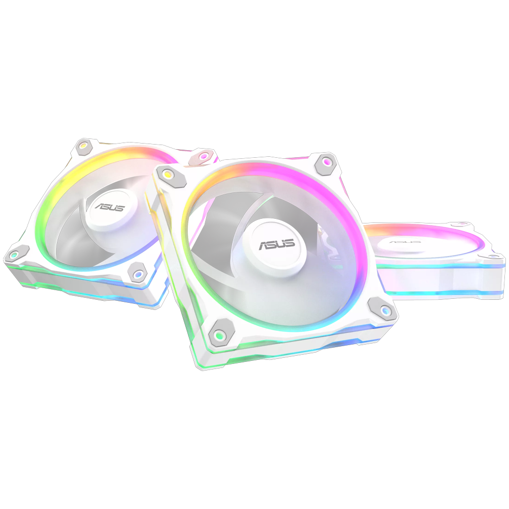 ASUS PRIME MR120 Reverse ARGB 120mm Üçlü Beyaz Kasa Fanı