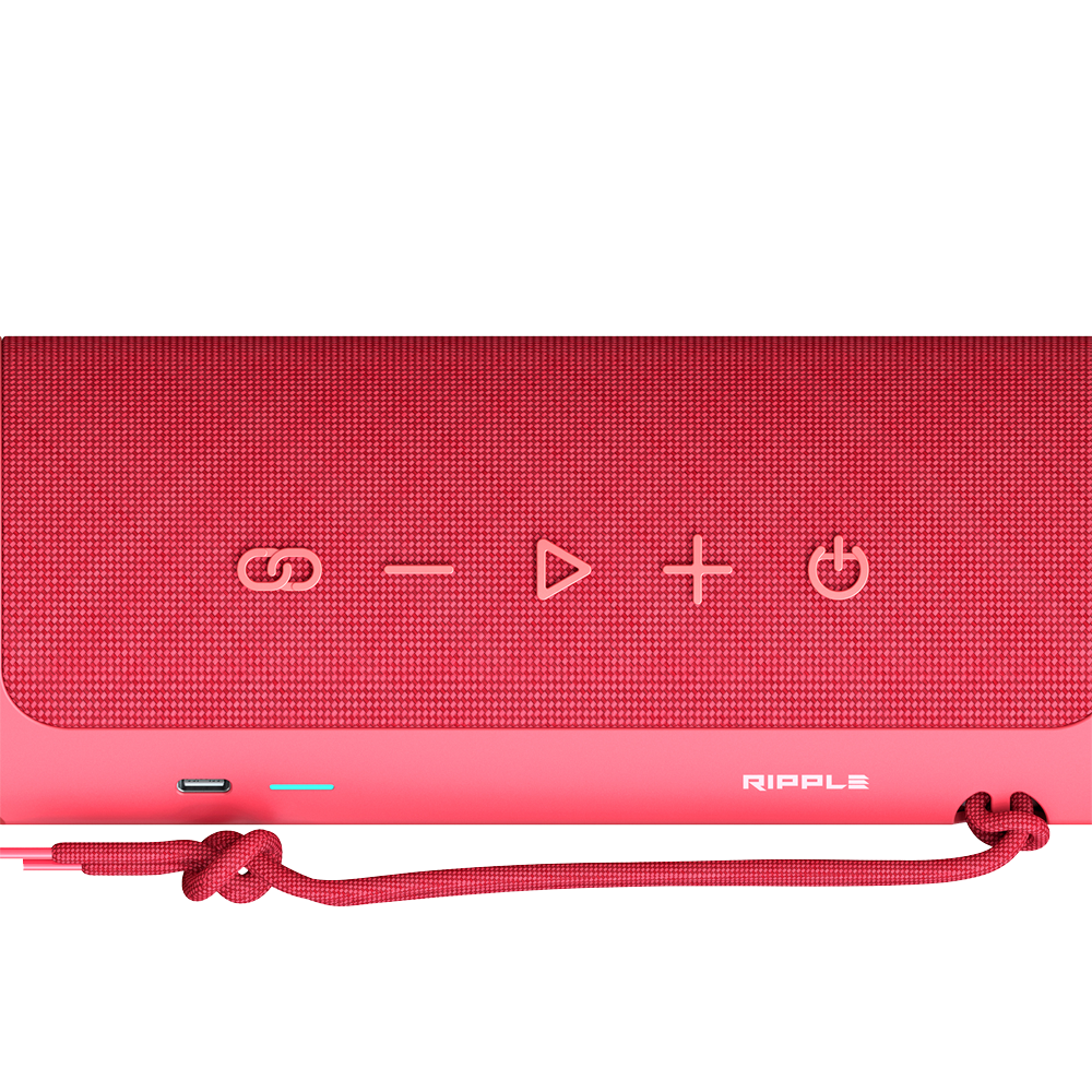 HiFuture Ripple 30W IPX7 Bluetooth Kırmızı Taşınabilir Stereo Hoparlör 