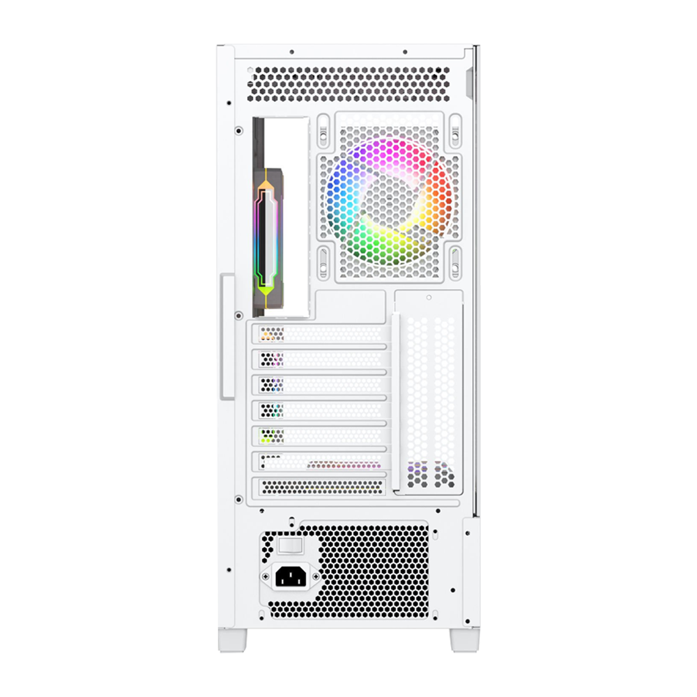 PowerBoost PB-PBE6075W 750W 80+ Bronze 6*12cm ARGB Fanlı USB 3.0 ATX Mid Tower Beyaz Gaming Kasa